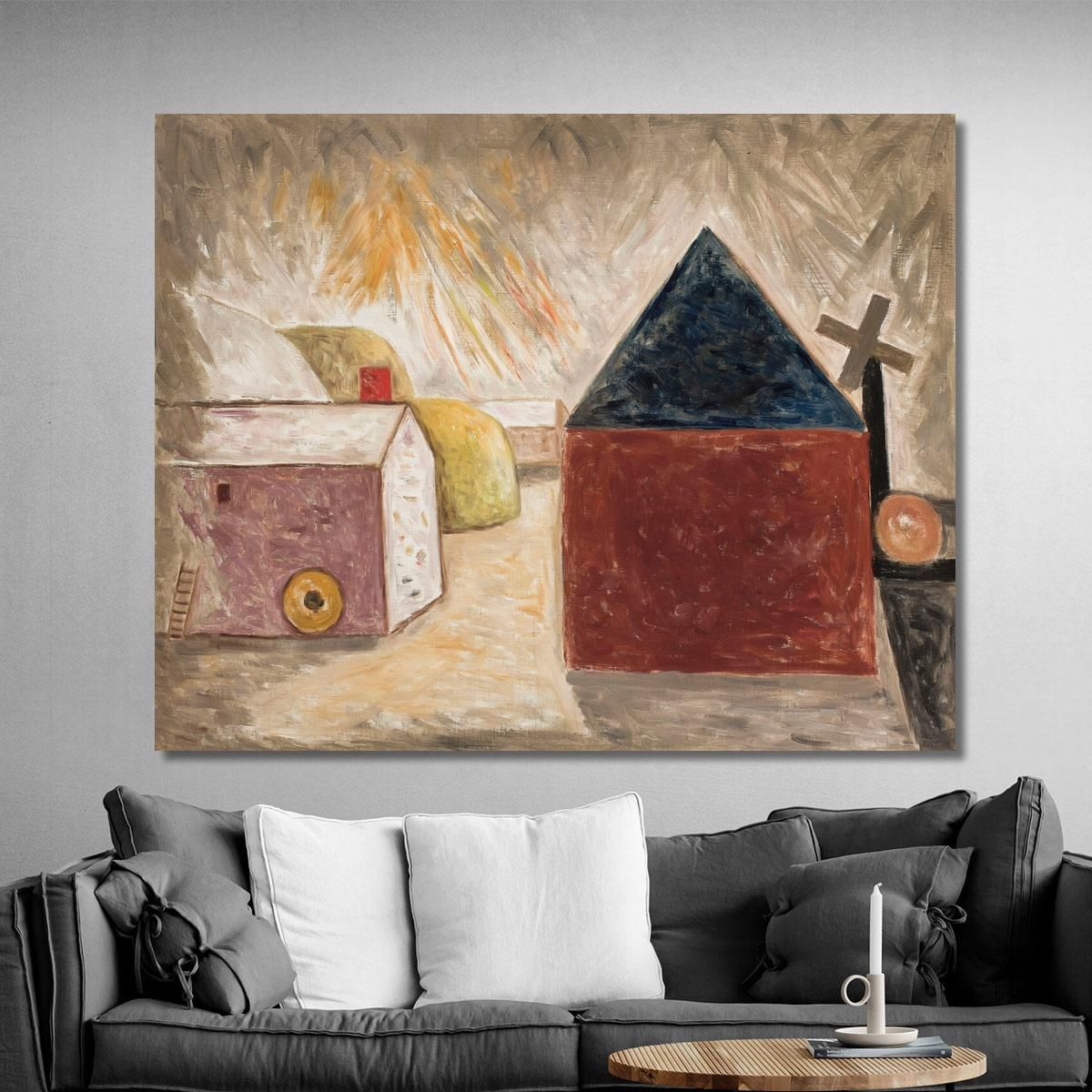 Backyard In The Sunshine Tadeusz Makowski tmk7 canvas print 