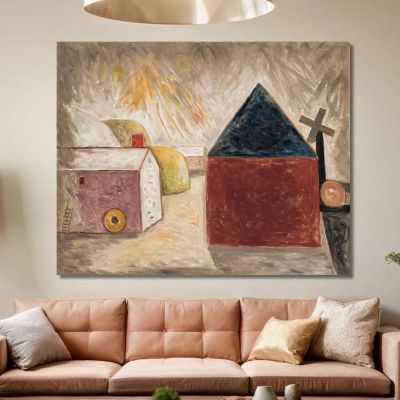 Backyard In The Sunshine Tadeusz Makowski tmk7 canvas print 