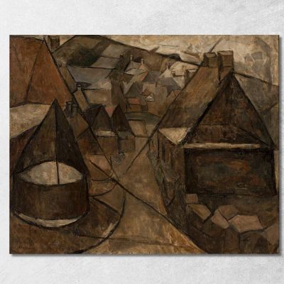Breton Landscape With A Well Tadeusz Makowski tmk18 canvas print 