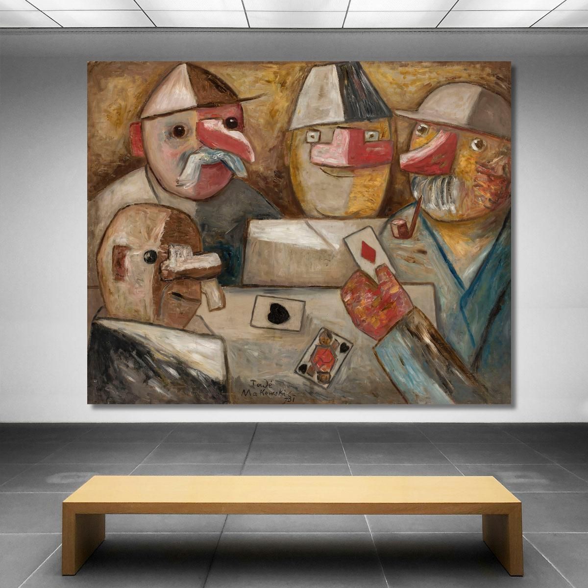 Card Game Tadeusz Makowski tmk23 canvas print 