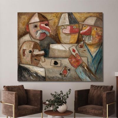 Card Game Tadeusz Makowski tmk23 canvas print 