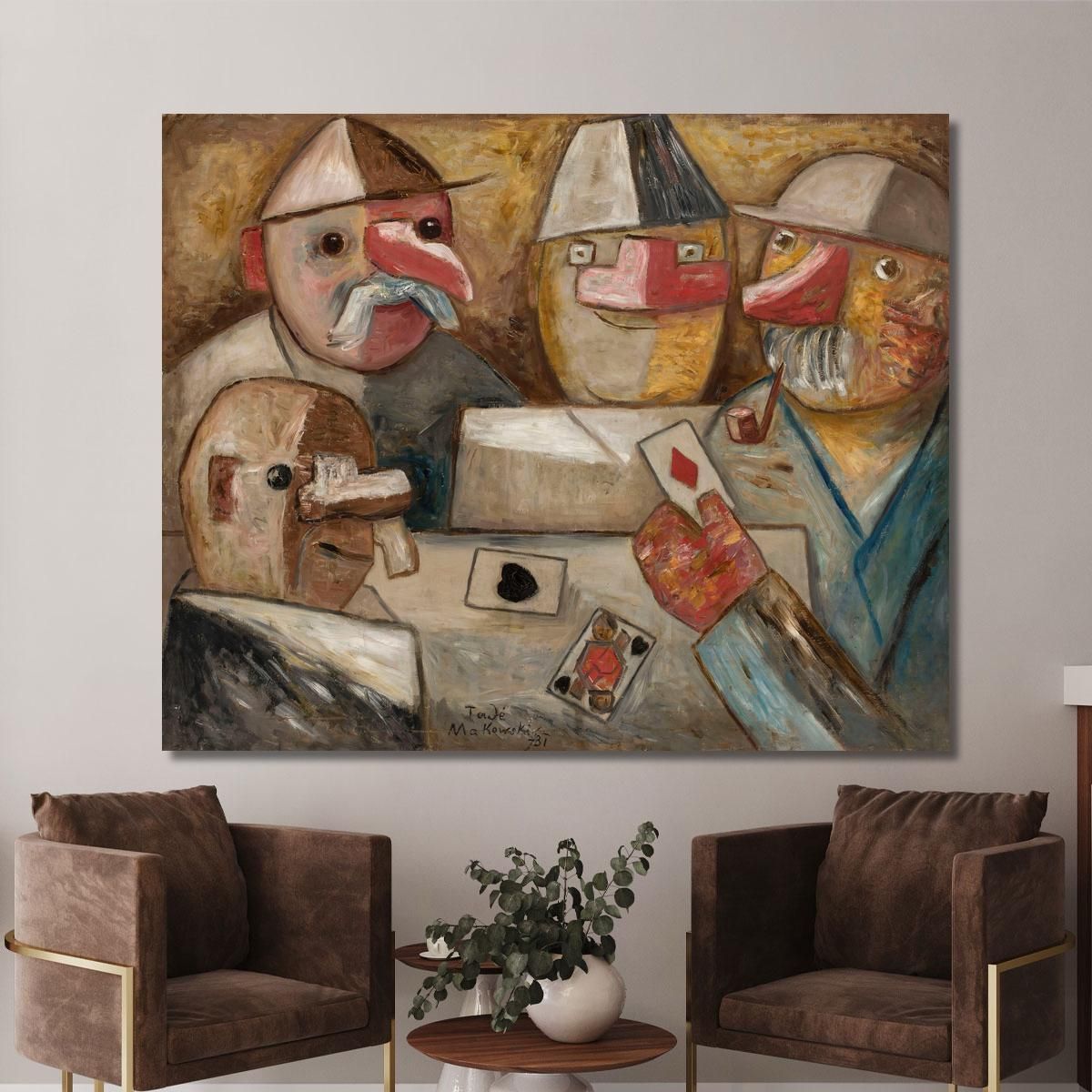 Card Game Tadeusz Makowski tmk23 canvas print 