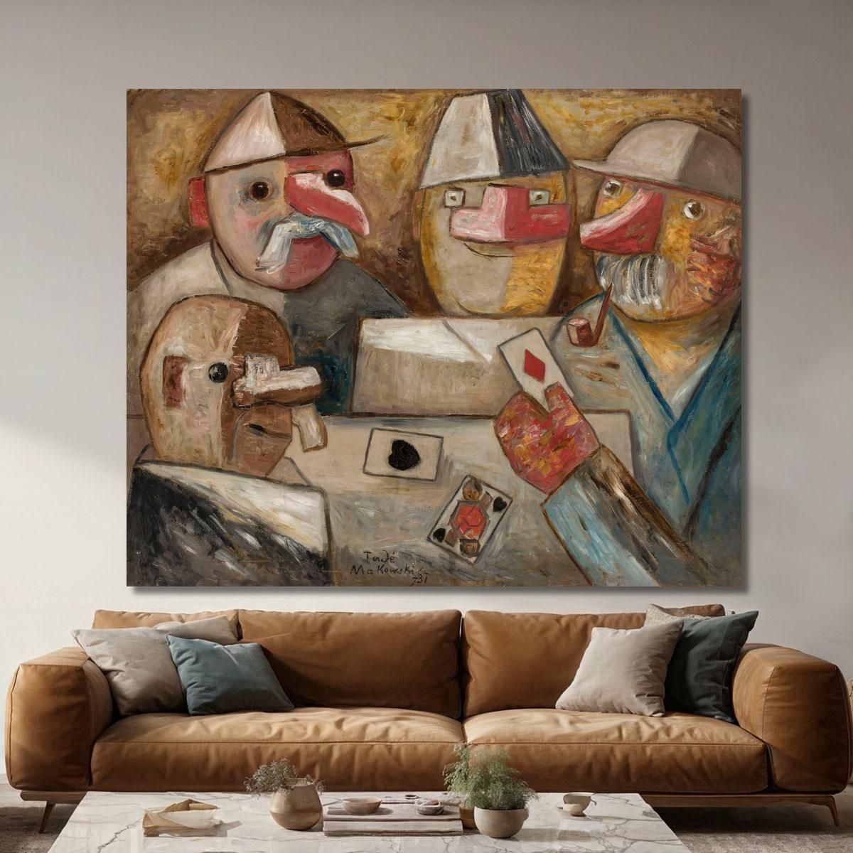 Card Game Tadeusz Makowski tmk23 canvas print 