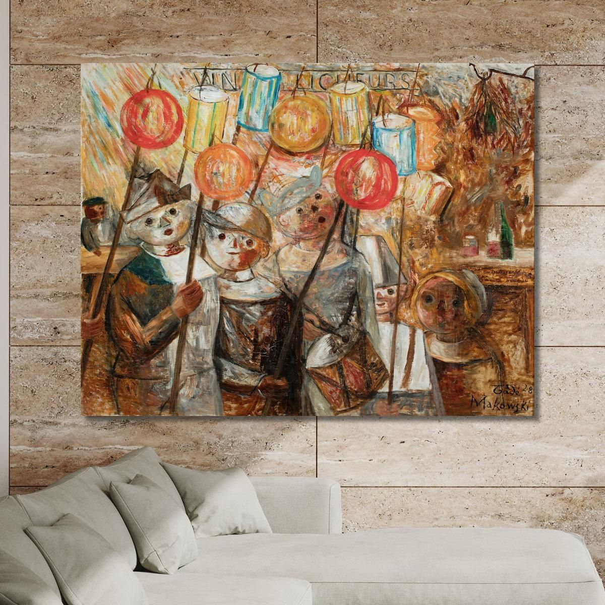 Children With Torches Tadeusz Makowski tmk31 canvas print 