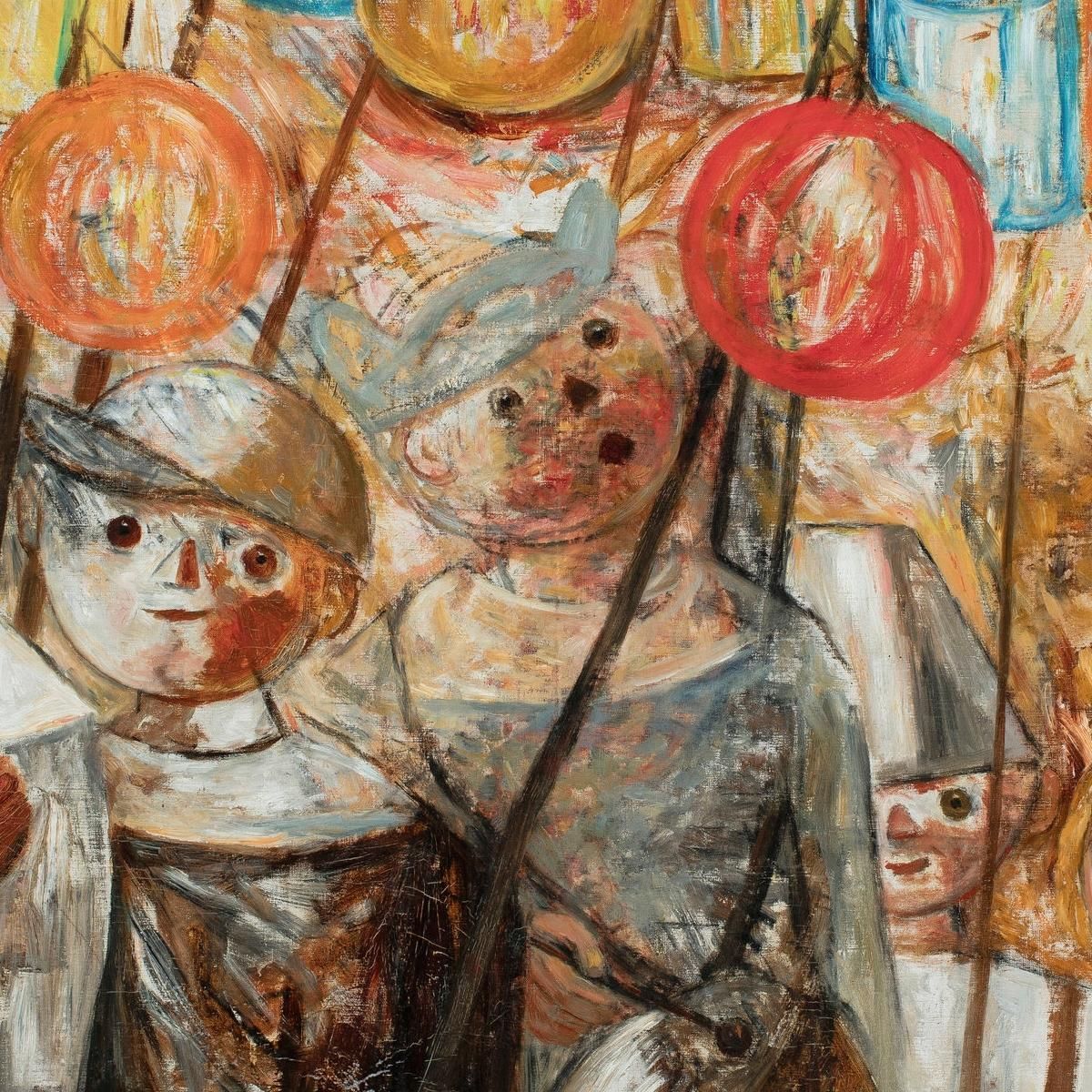 Children With Torches Tadeusz Makowski tmk31 canvas print