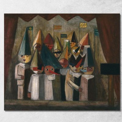 Children'S Theatre Tadeusz Makowski tmk32 canvas print 