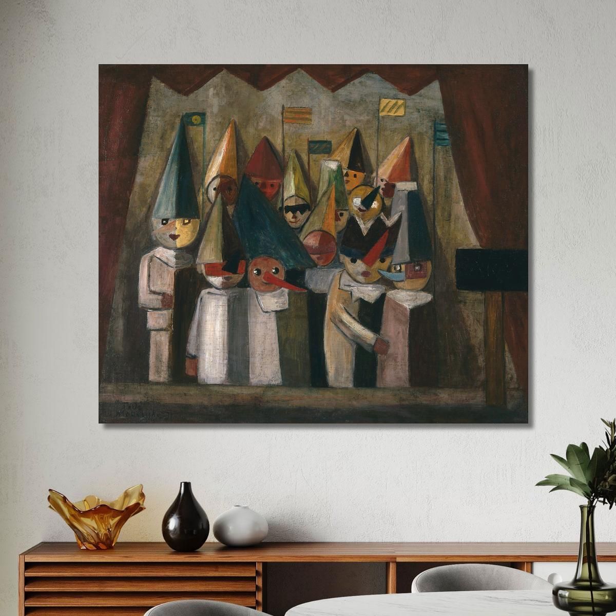 Children'S Theatre Tadeusz Makowski tmk32 canvas print 