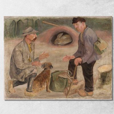 Conversation With A Hunter Tadeusz Makowski tmk34 canvas print 