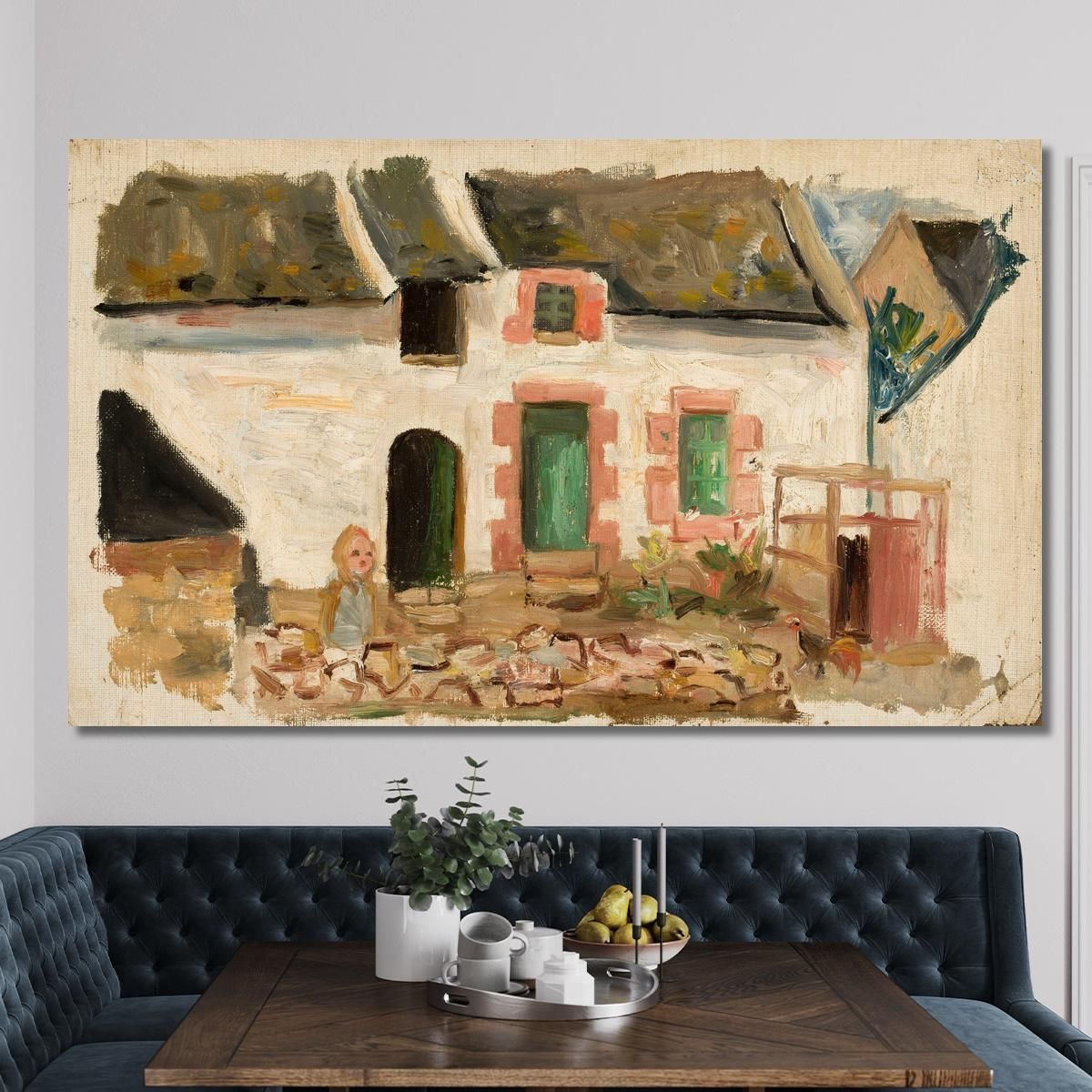 Child In Front Of A House Tadeusz Makowski tmk39 canvas print 