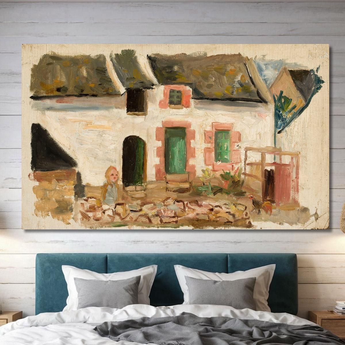 Child In Front Of A House Tadeusz Makowski tmk39 canvas print 