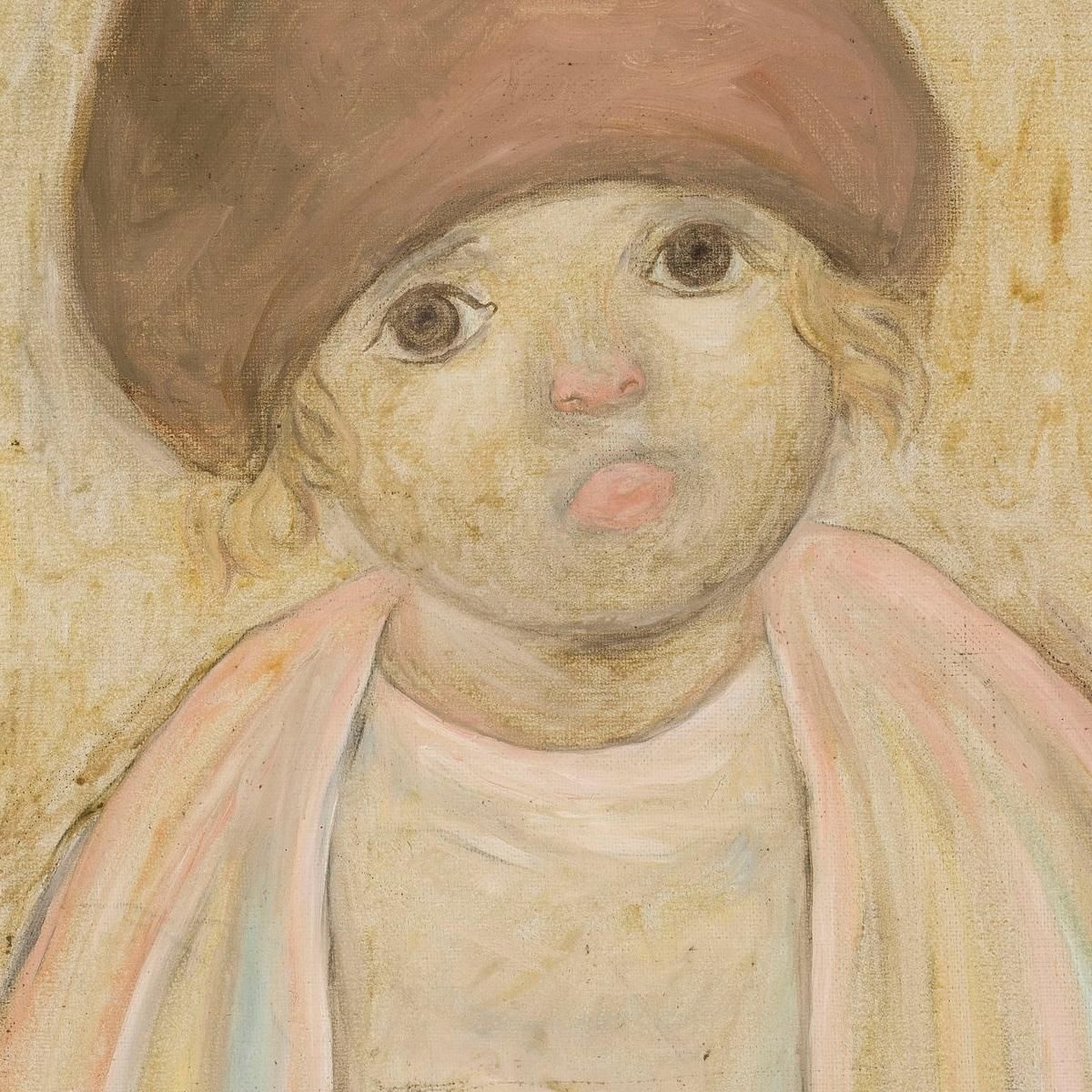 Girl In A Beret With A Pom-Pom Tadeusz Makowski tmk45 canvas print