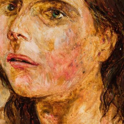 Head Of A Girl With A Half-Open Mouth Tadeusz Makowski tmk76 canvas print