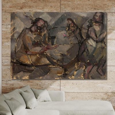In A Wine Bar Tadeusz Makowski tmk85 canvas print 