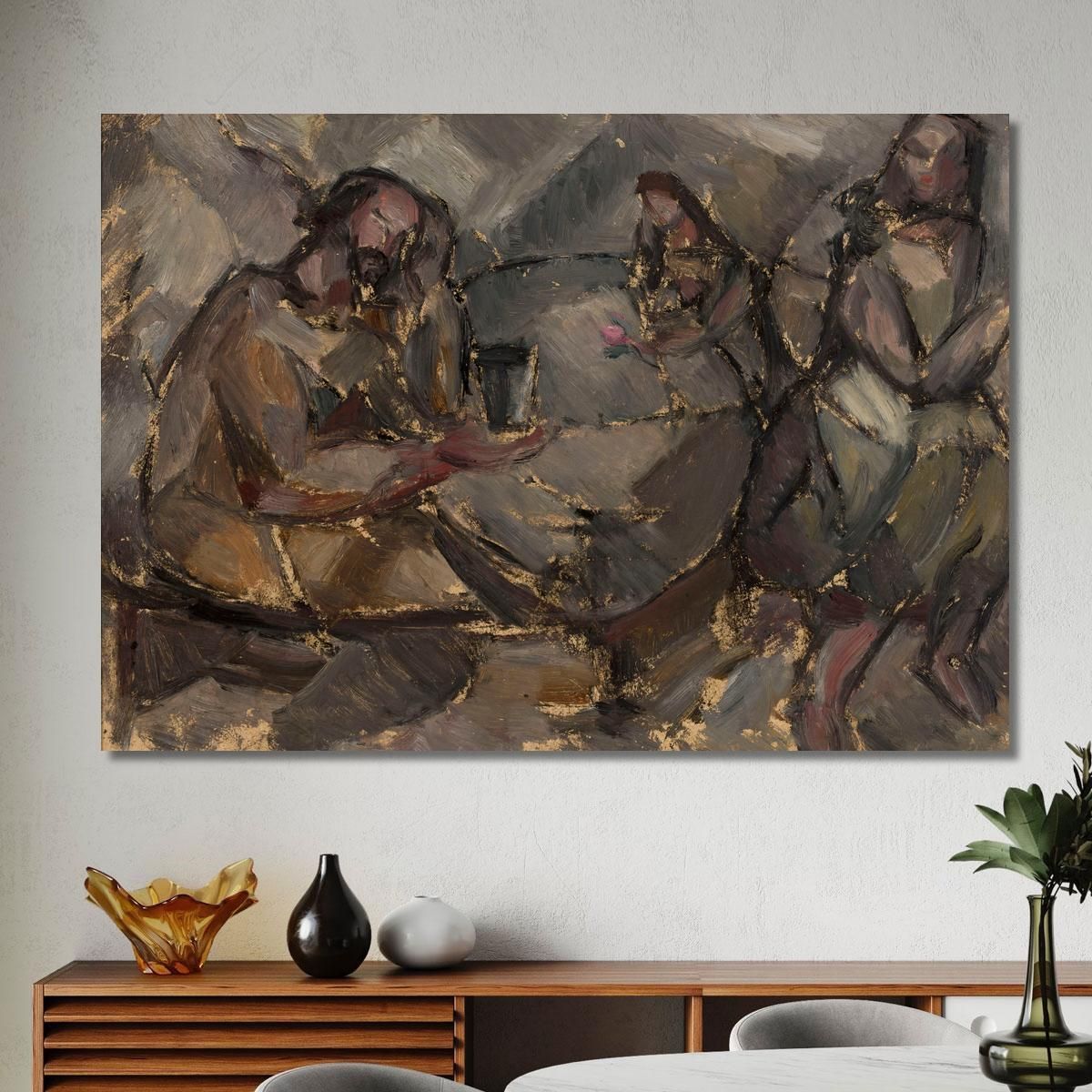 In A Wine Bar Tadeusz Makowski tmk85 canvas print 
