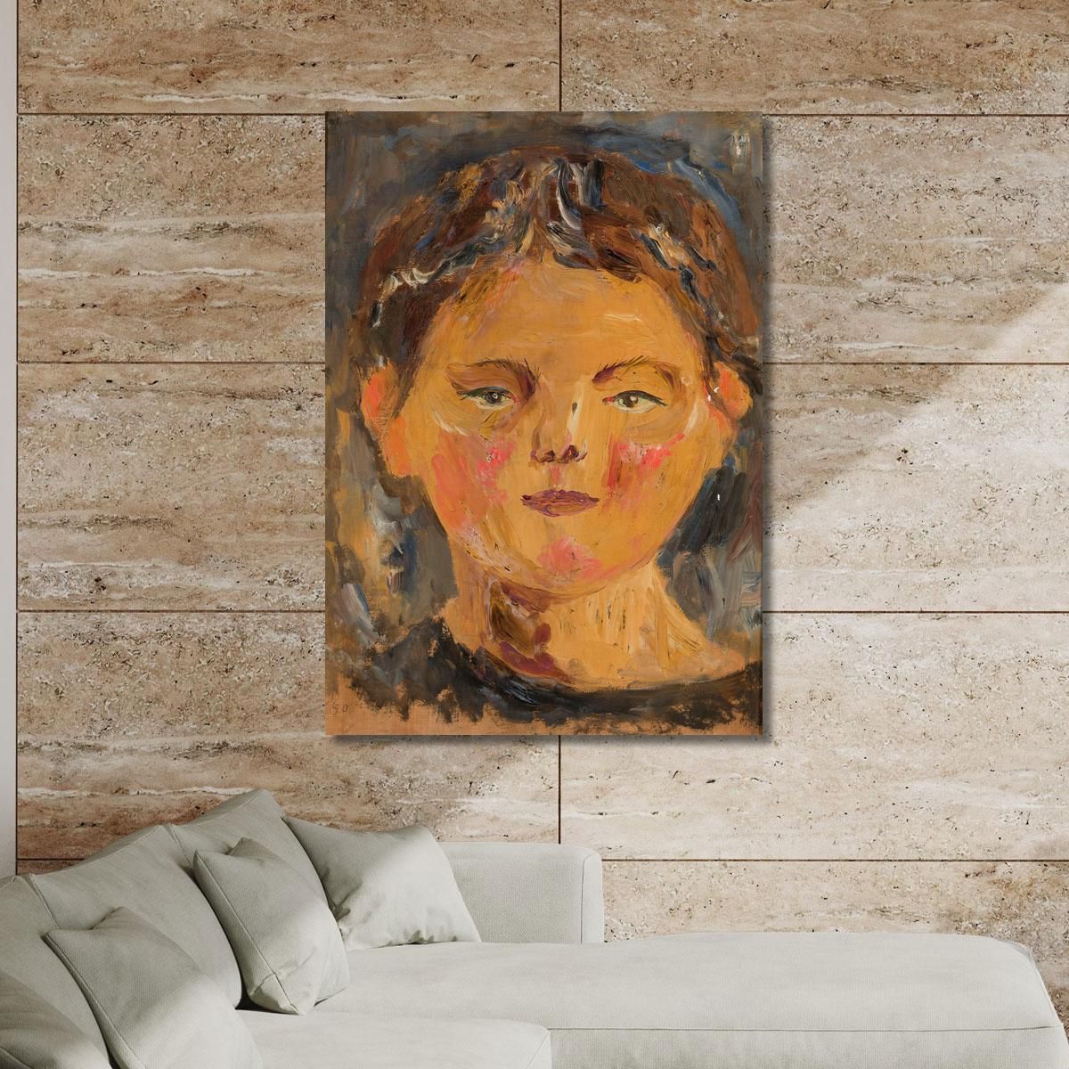 Little Girl'S Head 2 Tadeusz Makowski tmk110 canvas print 