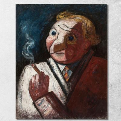 Man With A Cigar – Stephane Manier Tadeusz Makowski tmk114 canvas print 