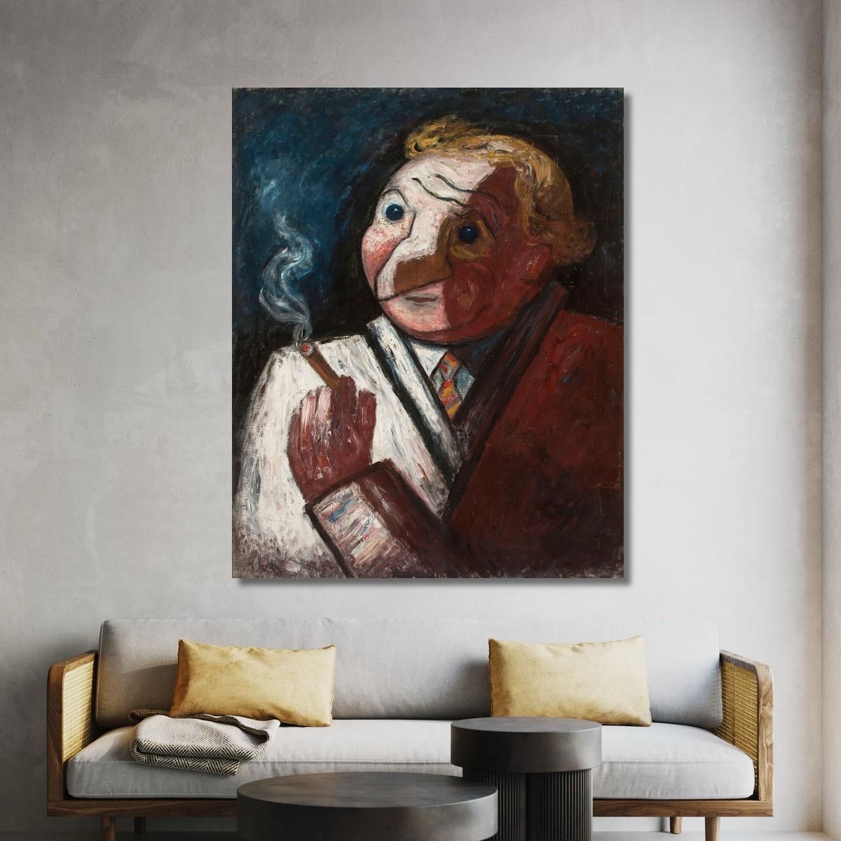 Man With A Cigar – Stephane Manier Tadeusz Makowski tmk114 canvas print 