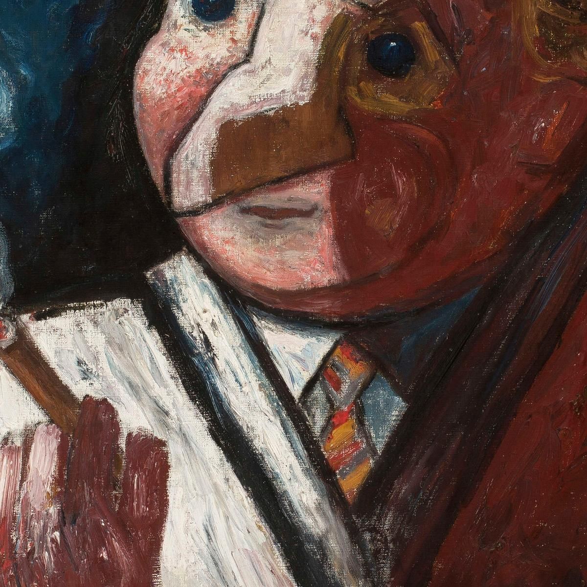 Man With A Cigar – Stephane Manier Tadeusz Makowski tmk114 canvas print