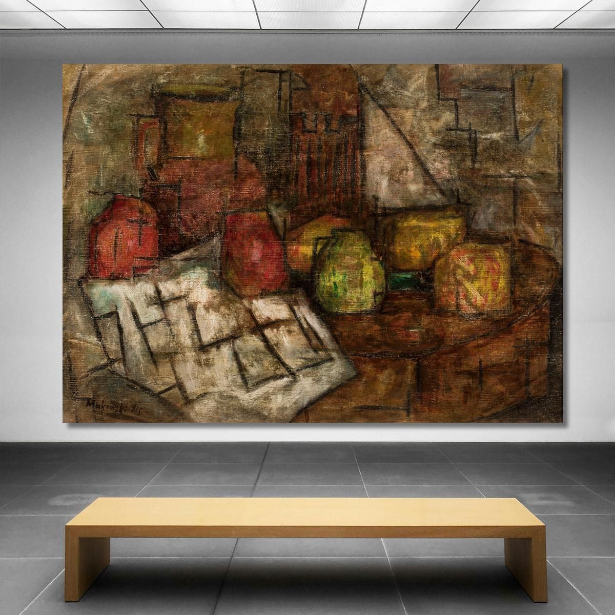 Still Life With Pitcher And Fruits Tadeusz Makowski tmk115 canvas print 