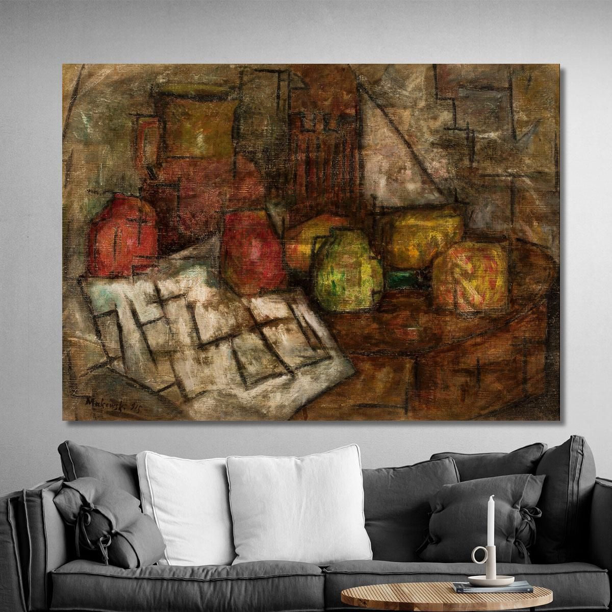 Still Life With Pitcher And Fruits Tadeusz Makowski tmk115 canvas print 