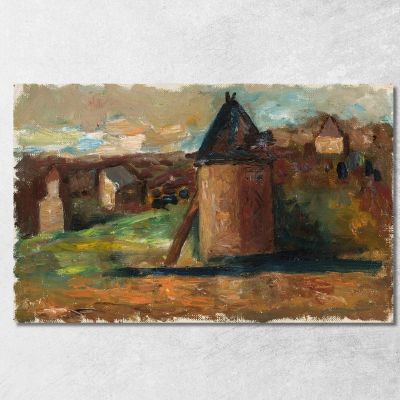 Landscape With Urban Buildings Tadeusz Makowski tmk135 canvas print 
