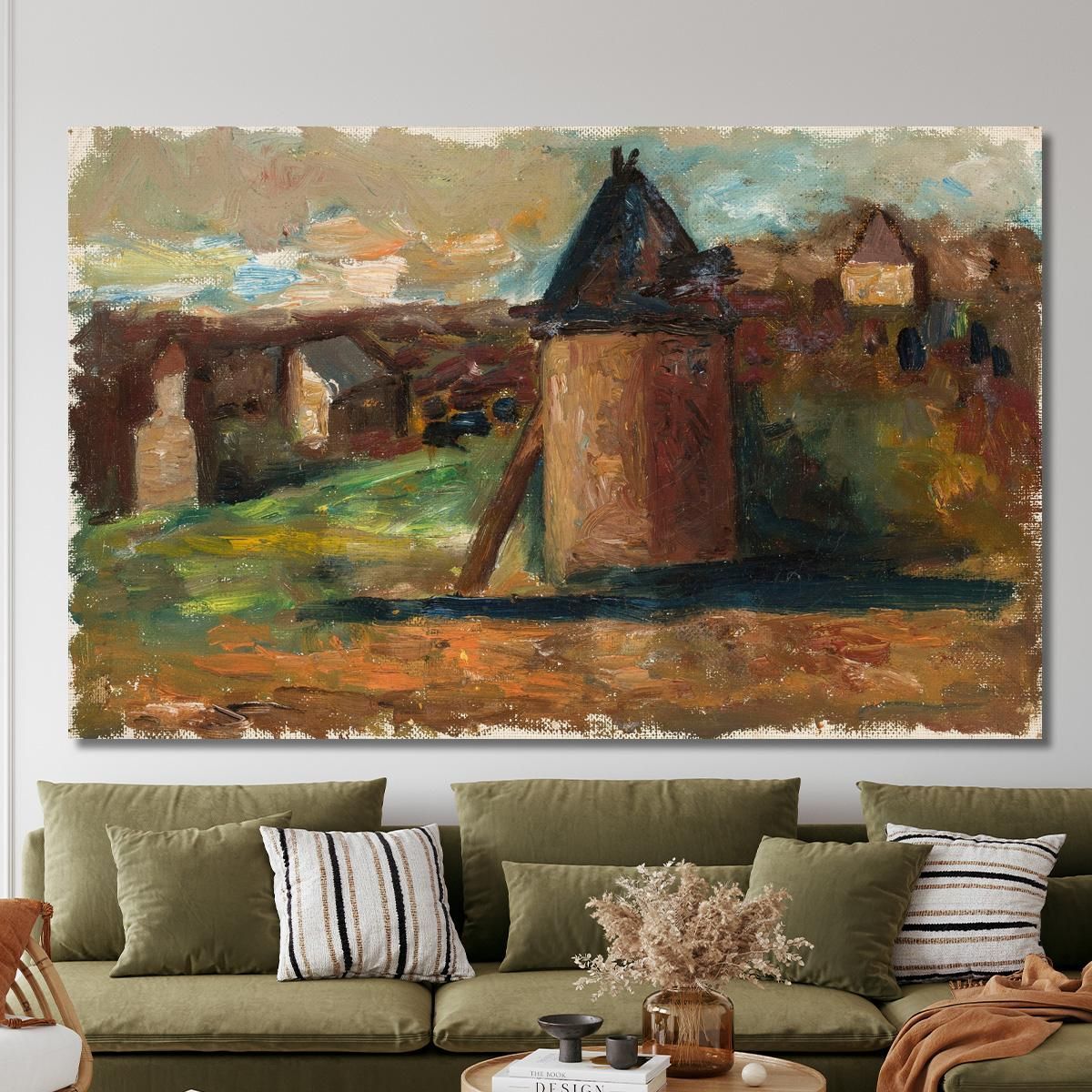 Landscape With Urban Buildings Tadeusz Makowski tmk135 canvas print 