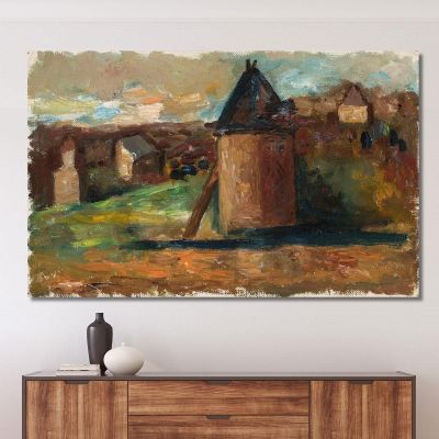 Landscape With Urban Buildings Tadeusz Makowski tmk135 canvas print 