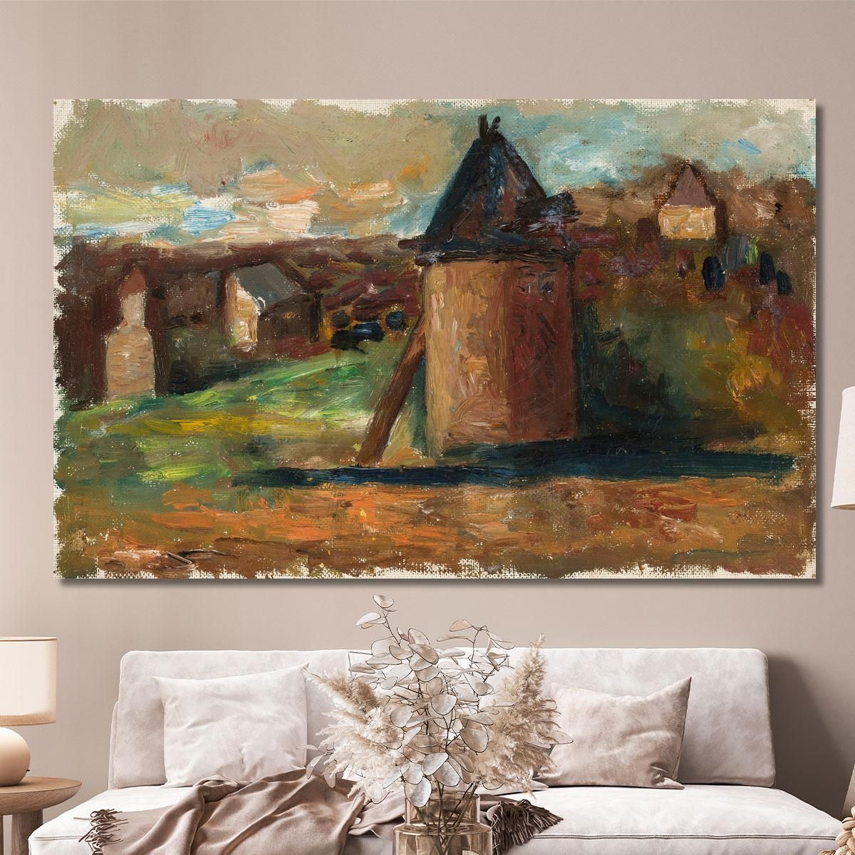 Landscape With Urban Buildings Tadeusz Makowski tmk135 canvas print 