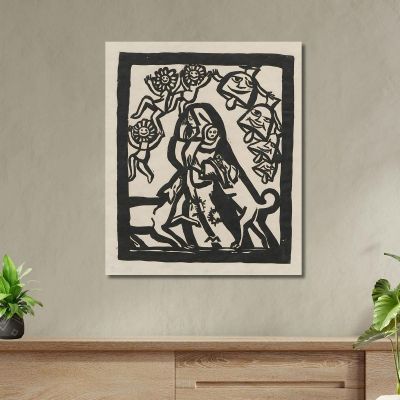 Poverty Assailed By Dogs Tadeusz Makowski tmk150 canvas print 