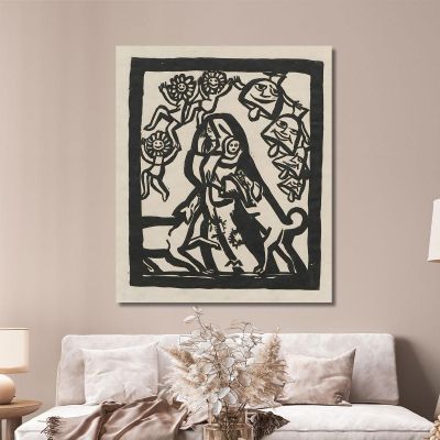 Poverty Assailed By Dogs Tadeusz Makowski tmk150 canvas print 