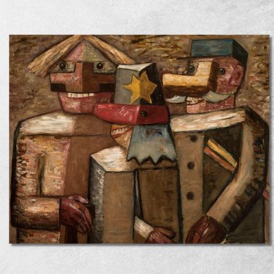 Railwaymen Tadeusz Makowski tmk151 canvas print 