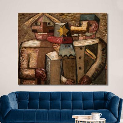 Railwaymen Tadeusz Makowski tmk151 canvas print 