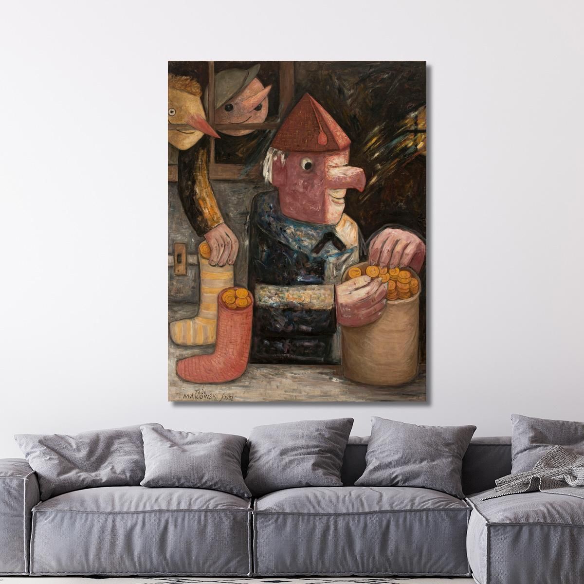 Return From School Tadeusz Makowski tmk154 canvas print 