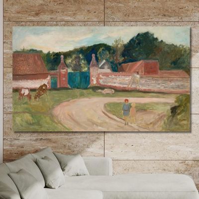 Road In Front Of The Farm Tadeusz Makowski tmk156 canvas print 