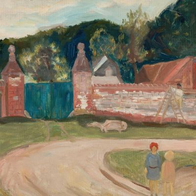 Road In Front Of The Farm Tadeusz Makowski tmk156 canvas print