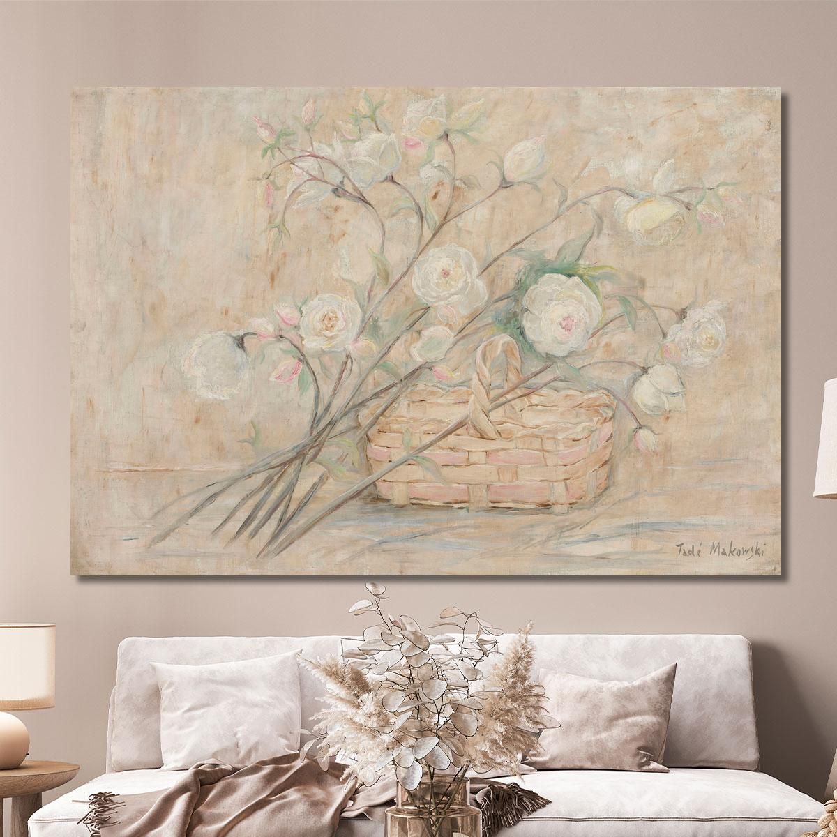 Rose With A Basket Tadeusz Makowski tmk161 canvas print 