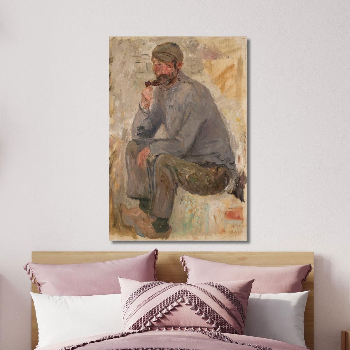 Sitting Fisherman With A Pipe Tadeusz Makowski tmk173 canvas print 