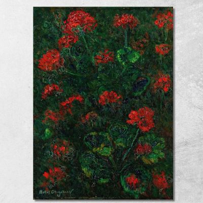 Geraniums Boris Grigoriev bgr3 canvas print