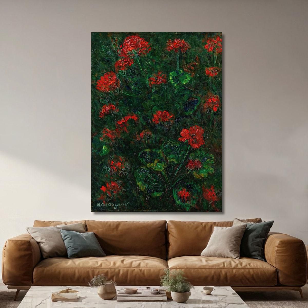 Geraniums Boris Grigoriev bgr3 canvas print 