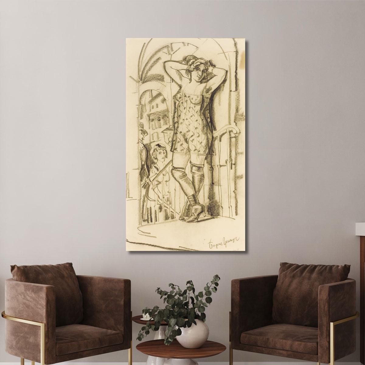 Prostitute In Doorway Boris Grigoriev bgr12 canvas print 