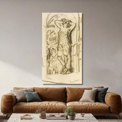 Prostitute In Doorway Boris Grigoriev bgr12 canvas print 