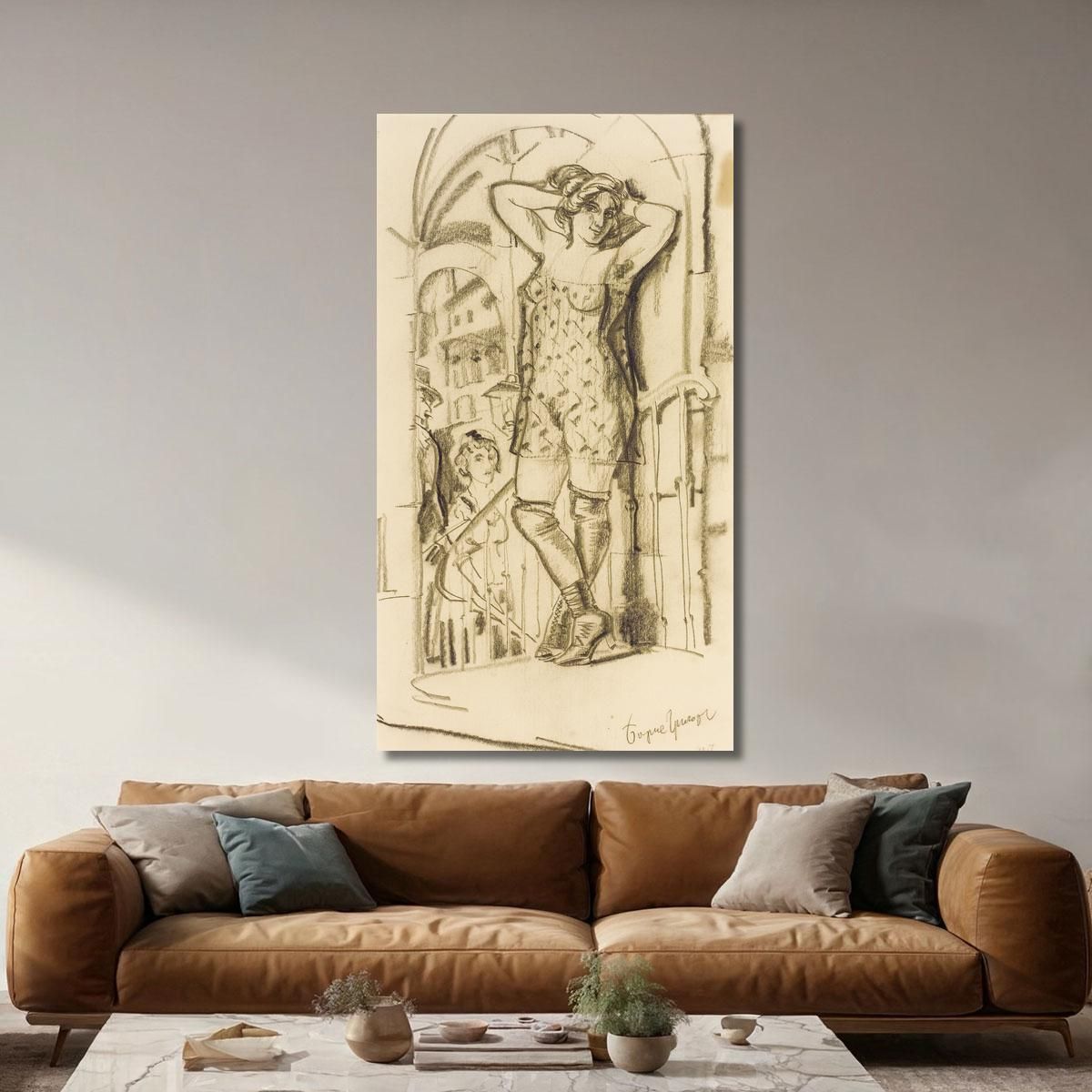 Prostitute In Doorway Boris Grigoriev bgr12 canvas print 