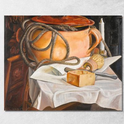 Still Life With Candle Boris Grigoriev bgr18 canvas print