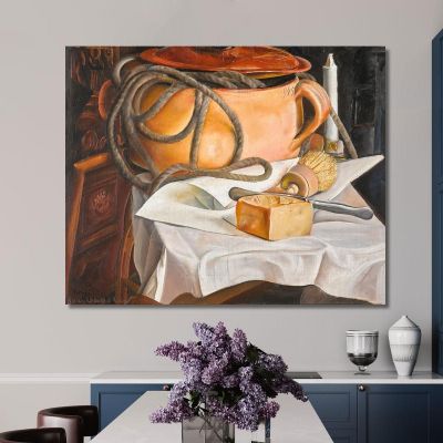 Still Life With Candle Boris Grigoriev, bgr18 canvas print
