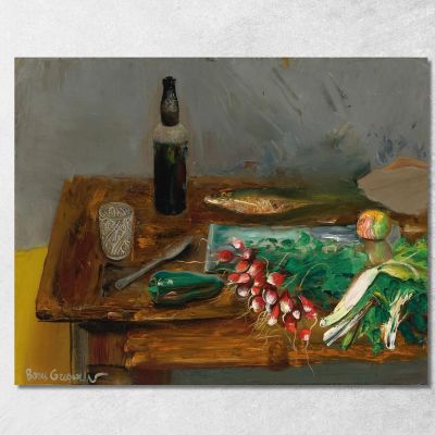 Still Life With Radishes Boris Grigoriev bgr19 canvas print