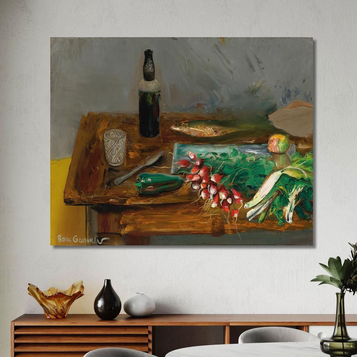 Still Life With Radishes Boris Grigoriev bgr19 canvas print 