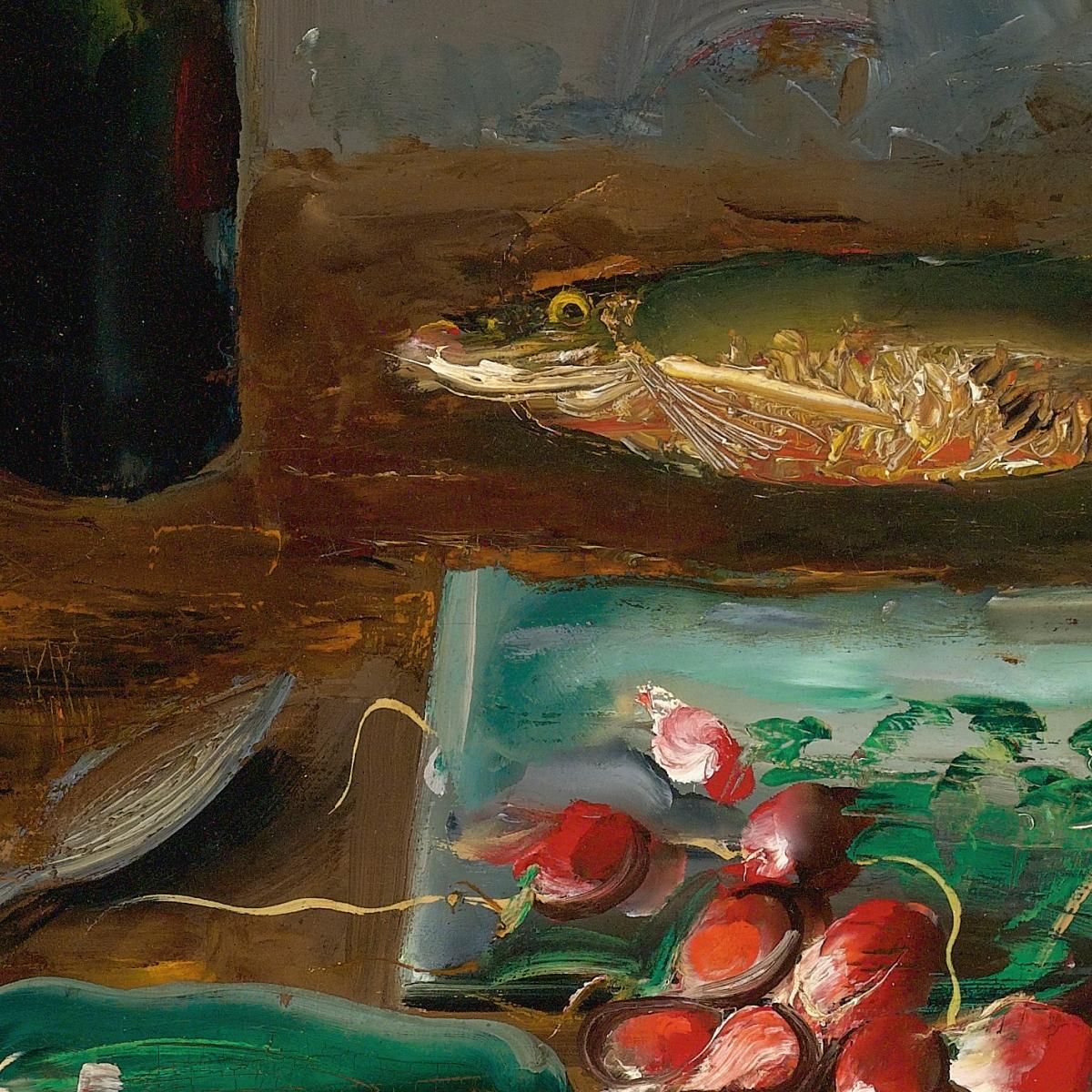 Still Life With Radishes Boris Grigoriev bgr19 canvas print