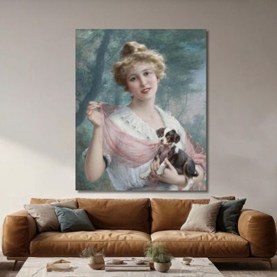 The Mischievous Puppy Emile Vernon evr15 canvas print 