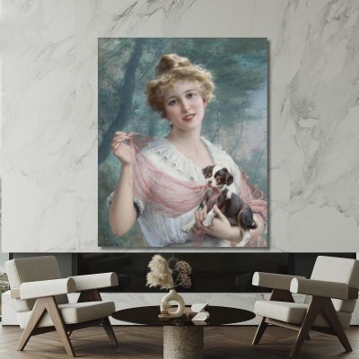 The Mischievous Puppy Emile Vernon evr15 canvas print 