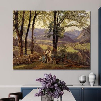 View Of Ischl Ferdinand Georg Waldmüller fgw7 canvas print 